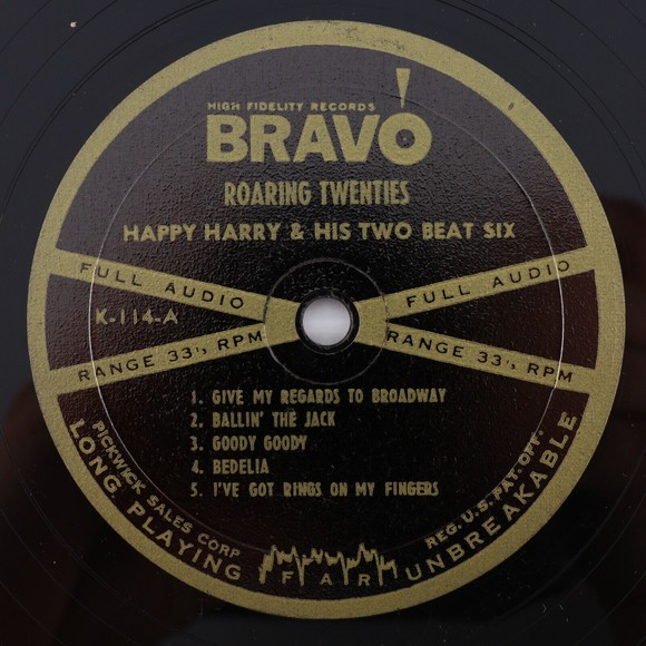 Happy Harry & His Two-Beat Six Music From The Roaring Twenties LP Record K-114 - Picture 10 of 16